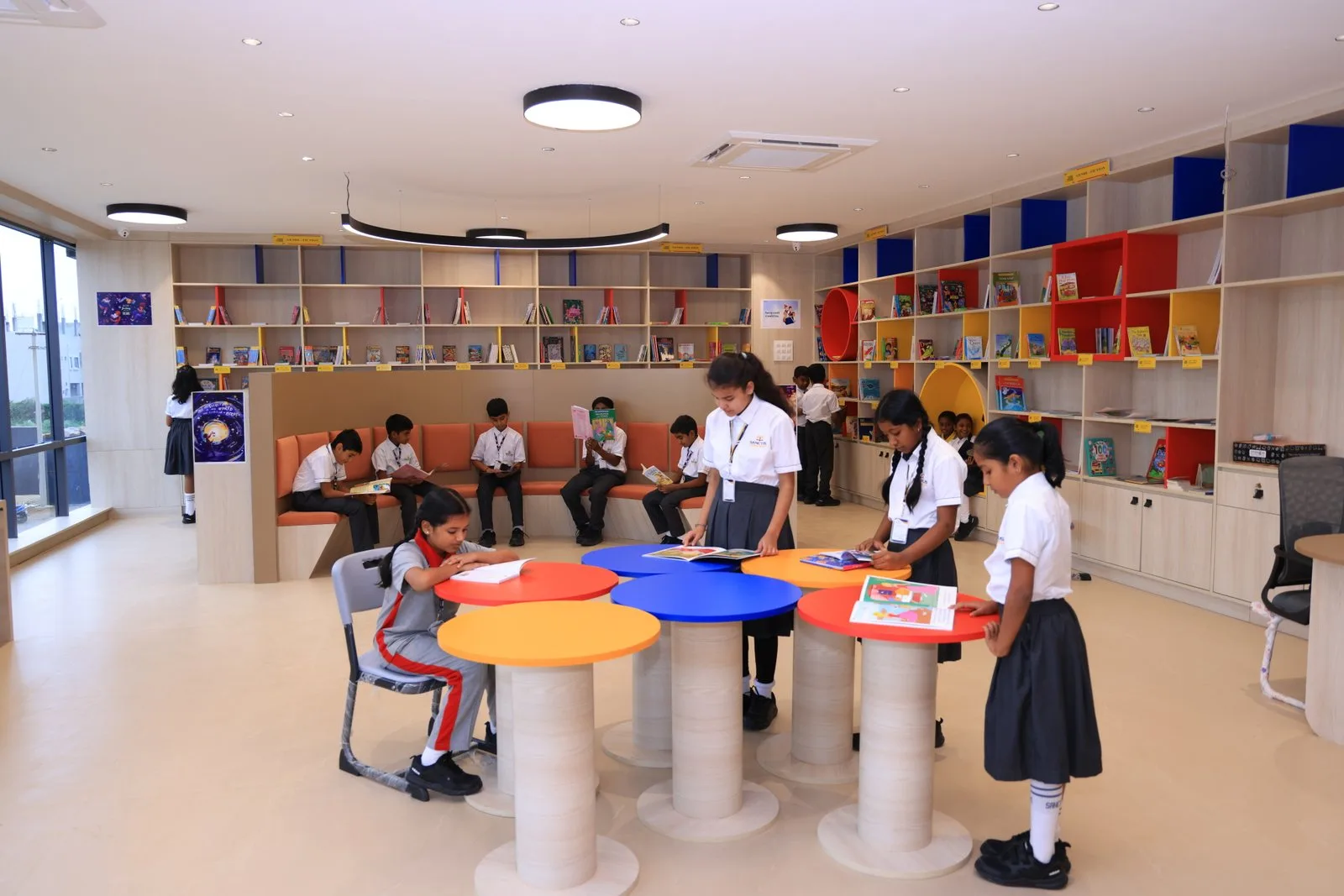 A well-stocked school library